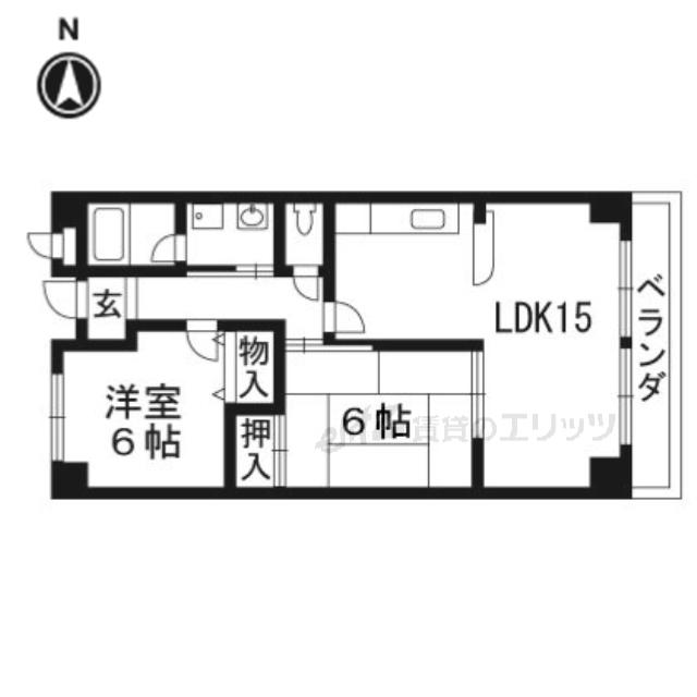 メゾンアトラ(2LDK/2階)の間取り写真