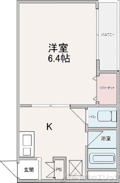 コート千里山西III(1K/3階)の間取り写真
