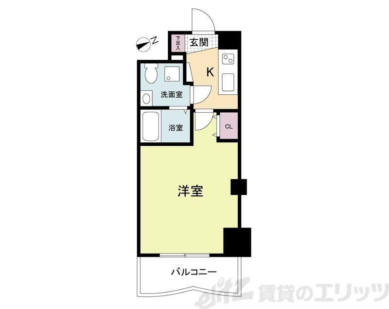 セレニテ新大阪弐番館(1K/14階)の間取り写真