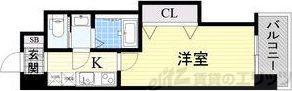 LUXE新大阪イーストII(1K/4階)の間取り写真