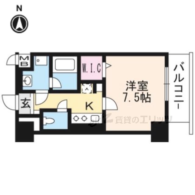 AZURE京口(1K/6階)の間取り写真