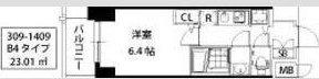 S-RESIDENCE江坂(1K/10階)の間取り写真