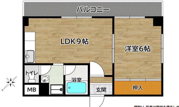 セントポーリア(1LDK/4階)の間取り写真