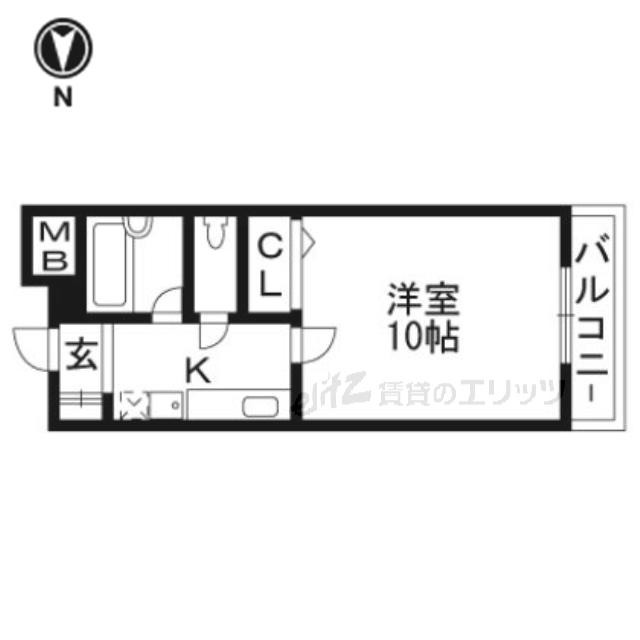 孝成ビル(1K/2階)の間取り写真