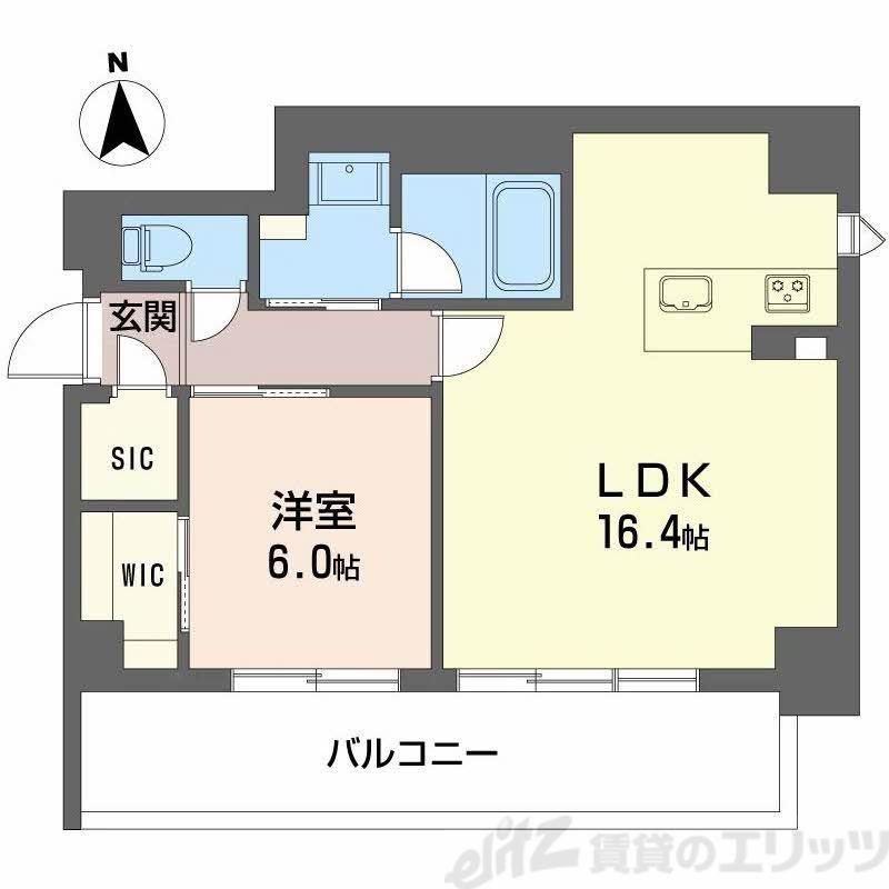 グラン セレニオ 江坂(1LDK/9階)の間取り写真
