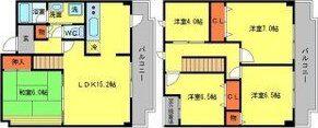 エルドラード箕面(4SLDK/2階)の間取り写真
