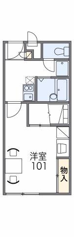 レオパレスMS INNⅠ(1K/1階)の間取り写真