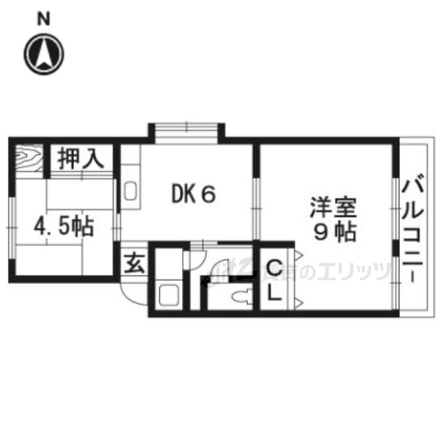マンション和光(2DK/3階)の間取り写真