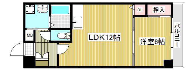 トレンザベル(1LDK/4階)の間取り写真