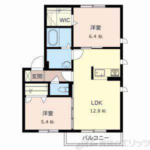 SOLEIL彩都 A棟(2LDK/2階)の間取り写真