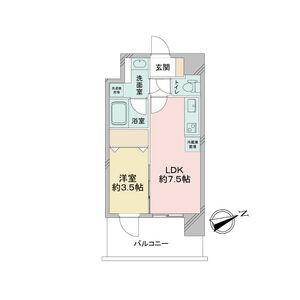 プロスパー江坂479(1DK/8階)の間取り写真
