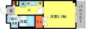 シプレス(1K/3階)の間取り写真