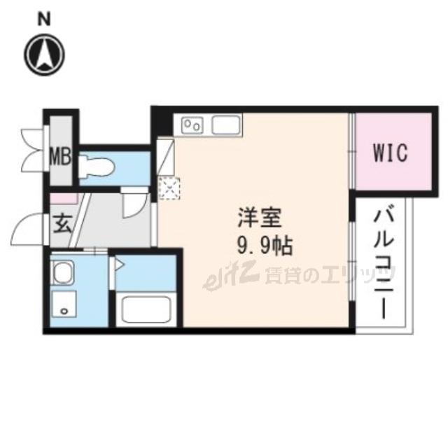 プランタン221(ワンルーム/3階)の間取り写真