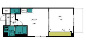 グランディオーズ(1LDK/6階)の間取り写真