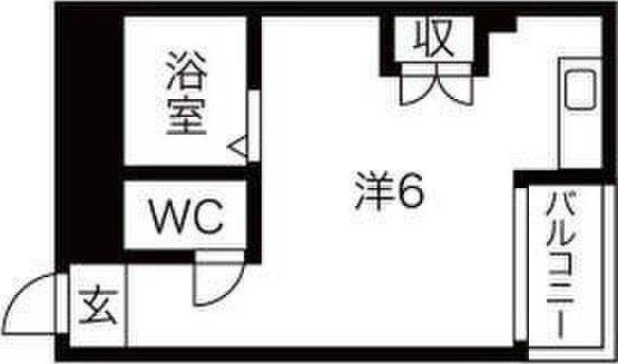 レジデンスイン梅田(ワンルーム/4階)の間取り写真