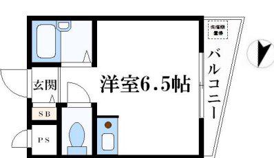 メゾンアンティーム(1K/2階)の間取り写真