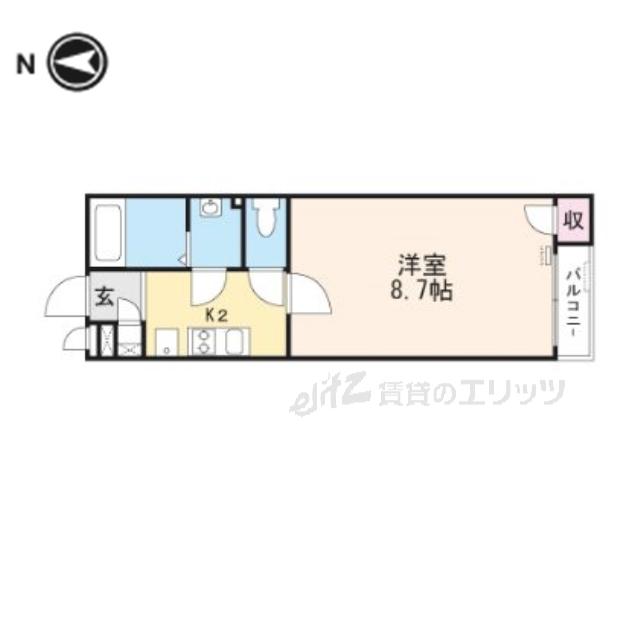 クレイノ欅(1K/1階)の間取り写真