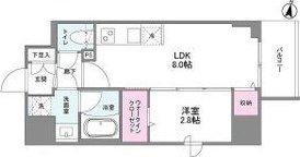 シーズンフラッツ梅田ノース(1LDK/2階)の間取り写真