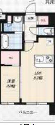 LUXE新大阪Ⅵ(1LDK/8階)の間取り写真