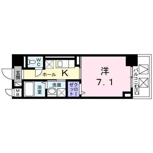 GARBO(1K/8階)の間取り写真