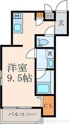 MOVE吹田サウス(ワンルーム/1階)の間取り写真
