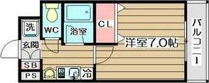 LAPUTA21(1K/3階)の間取り写真