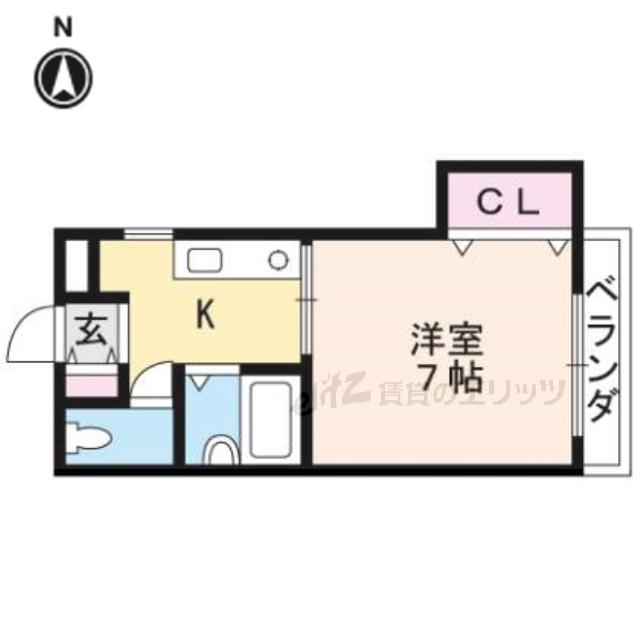 INTIMACY7(1K/3階)の間取り写真