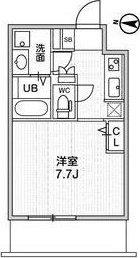 LA DOUCEUR江坂Ⅱ(1K/8階)の間取り写真