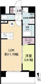 WORVE吹田江坂(1LDK/5階)の間取り写真