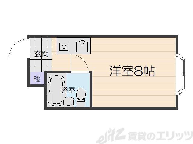 レナジア高槻(ワンルーム/3階)の間取り写真