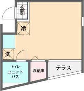 サラダボウル(ワンルーム/2階)の間取り写真