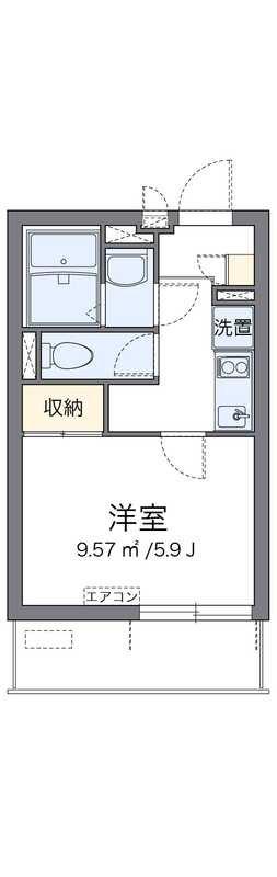 クレイノアイリス芥川(1K/3階)の間取り写真