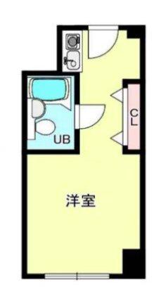 ステュディオ新大阪(ワンルーム/2階)の間取り写真