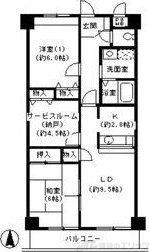 メゾンドール南千里(2SLDK/5階)の間取り写真