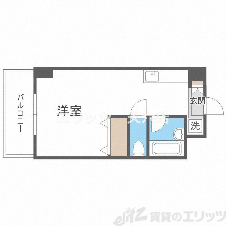 ラヴェールミナミ(ワンルーム/4階)の間取り写真