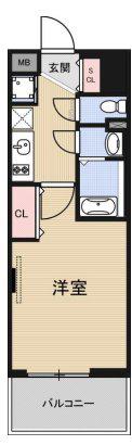 LUXE新大阪α(1K/7階)の間取り写真