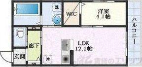 FIORE(1LDK/1階)の間取り写真