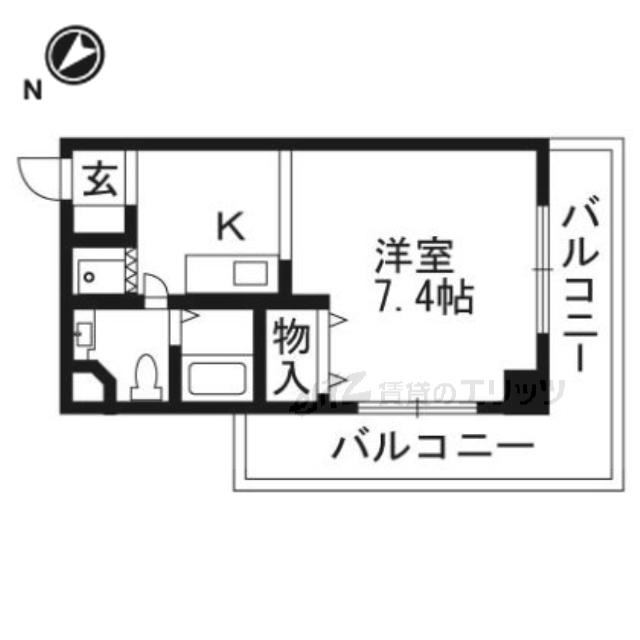 ベラ・フォーレ(1K/2階)の間取り写真