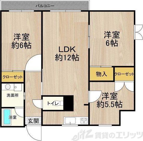 マンションフォルツーナ(3LDK/4階)の間取り写真