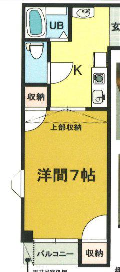 スタンドアップ柴島(1K/2階)の間取り写真