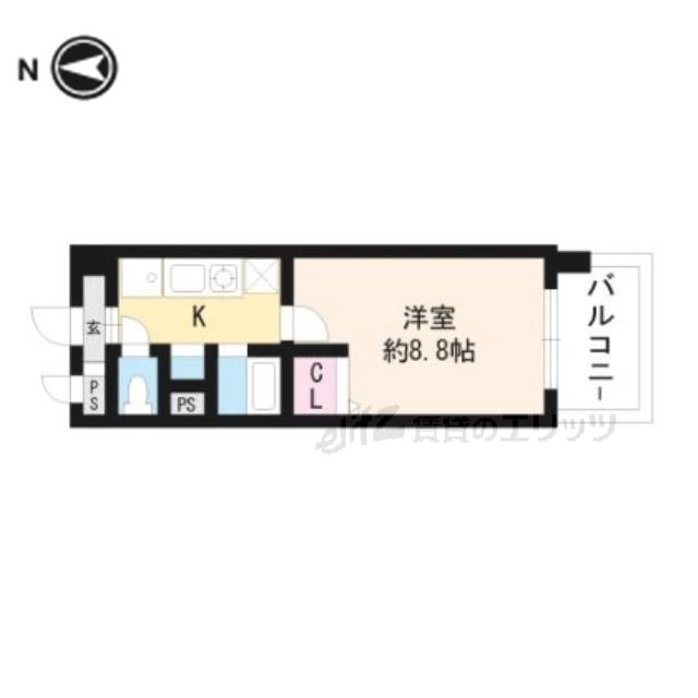 プランソレイユ(1K/2階)の間取り写真