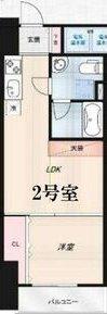 RIDGE江坂(1LDK/9階)の間取り写真