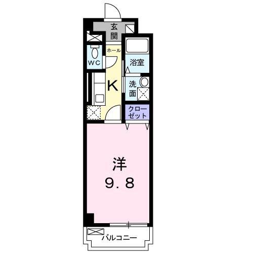 サニーヴィラ(1K/3階)の間取り写真