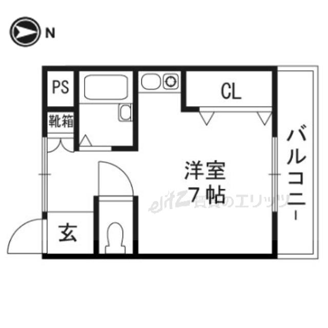 アンフィニィ・橋の内I(ワンルーム/3階)の間取り写真