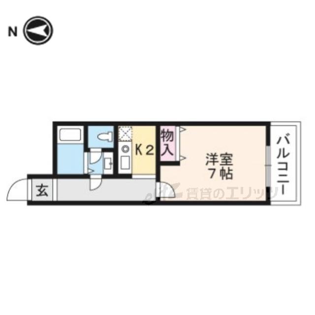 ロイヤル高槻(1K/8階)の間取り写真
