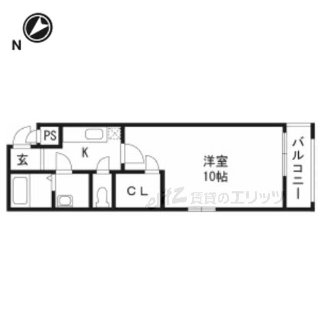 フジパレス吹田ウエストⅡ番館(1K/3階)の間取り写真