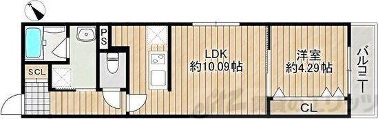 NEXRISE 日の出(1LDK/1階)の間取り写真