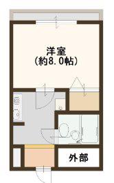 ミューゼ西淡路(1K/3階)の間取り写真