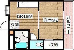 シティコーポ橋の内(1DK/1階)の間取り写真