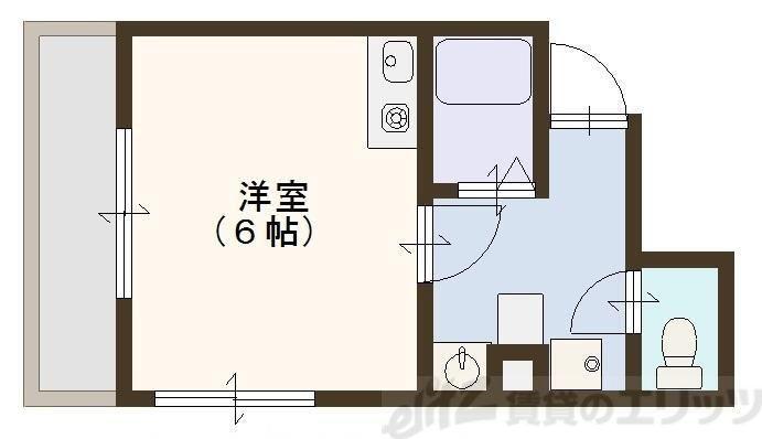 スタシオン梅田イースト(1K/5階)の間取り写真
